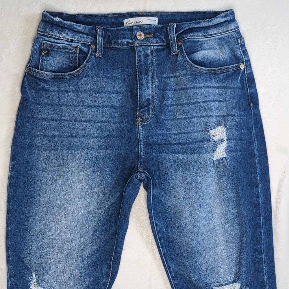 KanCan for Maurices‎ Women's Jeans Size 29 Blue Stretch Raw Hem Distressed